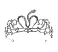 SAFIGLE Couronne de serpent : coiffe de mariée égyptienne - serre-tête de mariée en strass - diadème de fête vintage, bandeau d'anniversaire, accessoires de costume d'Halloween