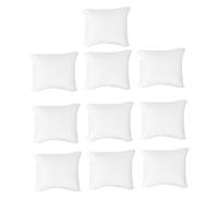 SAFIGLE Coussin De Présentation De Montre Et Bracelets en Cuir PU Blanc, Lot de 10 Pièces, Accessoire D'exposition Léger Et Solide pour Vitrines, Musées Et Usage Domestique