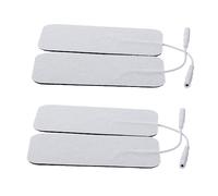 SAFIGLE Coussinets En Gel Auto-adhésifs Lot De 4 5x10 Cm Pour Électrostimulation Médium Fréquence Accessoires De Massage Adaptées à Soigner La Fatigue Et Douleurs Du Corps Réutilisables