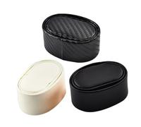 SAFIGLE Coussins de Présentation Montres Lot de 3, Petit Coussin Décoratif pour Bracelets, PU Doux, Blanc et Noir Carbone, Support Polyvalent pour Coffrets et Vitrines