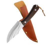 SAFIGLE Couteau Couperet Portable Professionnel avec Manche Ergonomique Lame Résistante Corrosion pour Découpe Viande et Légumes avec Protection de Lame