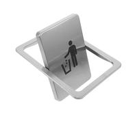 SAFIGLE Couvercle de Poubelle Encastré en Acier Inoxydable Couvercle Rectangulaire Moyen 24X16 CM avec Pictogramme Cuisine Bureau et Salle de Bain Optimisation Espace et Gestion