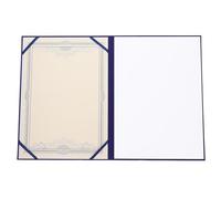 SAFIGLE Couverture de Certificat en Papier Bleu 285X225 CM Porte-Diplôme Simple Face A4 Titulaire de Certificats pour Remises de Prix et Cérémonies