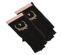 SAFIGLE De Manucure Uv Noirs Demi-doigts Pour Femmes Petits Réutilisables Pour Nail Art Uv