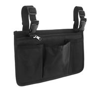 SAFIGLE de Rangement Latéral Étanche pour Pochette Amovible Oxford de Voyage Pratique pour Déambulateur et Poussette Accessoire Portable Noir