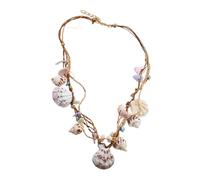 SAFIGLE Décoration De Collier De Coquille Collier Coquillage Collier De Coquilles Chaînes De Collier Décor De Cou Fait à La Main Collier De Clavicule Collier Hawaï