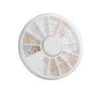 SAFIGLE Décoration pour Ongles avec Clous à Rivets Métalliques Accessoires DIY pour Nail Art Variés pour Femmes et Filles Style