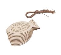 SAFIGLE Décorations Bois Creuses Forme de Poisson DIY avec Corde pour Bricolage et Décoration Murale Matériaux pour Activités Manuelles Créatives