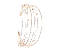 SAFIGLE Diadème de Mariée Cristal avec Couronne Rhinestones Multi Couches Ornement de Cheveux Or pour Décoration de Mariage et Événements Spéciaux