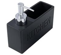 SAFIGLE Distributeur de Savonnette avec Porte-Éponge 1 Pièce Multifonctionnel Antidérapant Cuisine en Plastique Solide avec Support Pratique