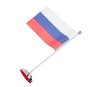 SAFIGLE Drapeau Russe de Bureau en Polyester 15 X 10 Cm Mât Unique et Socle Stable, Bannière de Table Décorative pour Événements, Écoles et Célébrations