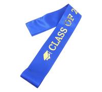 SAFIGLE Écharpe Diplômes 2024 Bleu en Tissu, Style Chic | Attache Facile et Retrait Rapide, pour Tenue, Toge, Sport, Bal, Homecoming, Usage Réutilisable