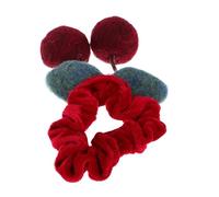 SAFIGLE Élastique à Cheveux Cerise Élastique Fille Accessoire Coiffure Automne Tissu Doux Corde à Cheveux pour Fête 1 Pièce