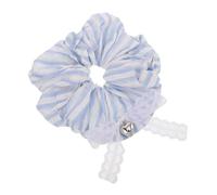 SAFIGLE Élastique à Cheveux Dentelle Bleue à Rayures Accessoire Capillaire Féminin Style Coréen Pour Chignon Ruban Élastique Doux Et Élégant Pour Cheveux Des Filles