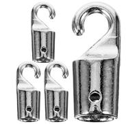 SAFIGLE Embouts de Crochet en Alliage 4 Pcs pour Baguette de Store Vénitien Pièces de Rechange Métalliques pour Stores Verticaux Connecteurs Robustes pour Remplacement Rapide et