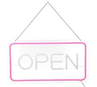 SAFIGLE Enseigne Néon LED Ouverte Format Luminosité Élevée USB avec Variateur Montage Mural ou Suspension Signal Lumineux Décoratif pour Commerces