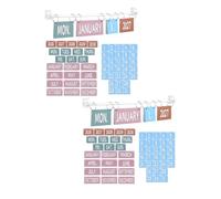 SAFIGLE Ensemble De 2 Présent Rentrée Calendrier à Rabat Suspendu | Jeu de Cartes de Calendrier Quotidien, Mural pour Écoles Élémentaires, Assemblage Facile, Réutilisable