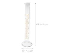 SAFIGLE Ensemble de 3 Outils de Laboratoire Scientifique - Bécher Gradué 50 Ml Flacon Conique 50 Ml Éprouvette Graduée 10 Ml en Verre Transparent Graduation Claire pour Mesures Précises