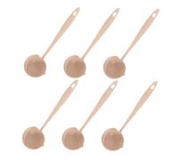 SAFIGLE Ensemble de 6 Cuillères à Trous Multifonctionnelles Beige, Passoire à Pâtes avec Long Manche Ergonomique, Écumoire Résistante la Chaleur pour Cuisson et Service Cuisine