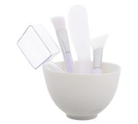 SAFIGLE Ensemble de Bols pour Masques Faciaux en Silicone 5 Pièces Outils de Mélange Applicateur Compact pour Esthéticienne Voyage Cuillère Doseuse