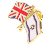 SAFIGLE Épinglette Métallique Drapeau Israël et Uni Insigne Décoratif pour Vêtements et Sacs Badge Patriotique Durable