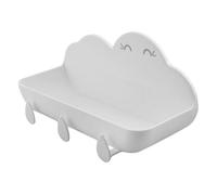 SAFIGLE Étagère De Rangement Mural Nuage sans Perçage, Support Suspendu Blanc, Plastique Solide, Organisateur pour Articles De Toilette, Salle De Bain Cuisine, Étagère à Suspendre Pratique