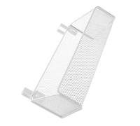 SAFIGLE Étagère Suspendue de Chevet Petite Taille en Métal Blanc 2 Crochets, Panier de Rangement pour Lit Superposé, Organisateur de Bureau et Chambre, Solution Compacte pour Livres,