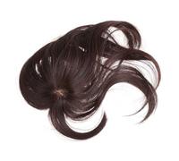 SAFIGLE Fausse Frange Clip Cheveux Naturel Extension Clip-in Air Fringe Invisible Facile à Porter pour Femme Style Français Chocolat Postiche et Confortable