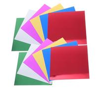 SAFIGLE Feuilles de Papier Cartonné Holographique Facile à Plier 224 en Aluminium Finition Miroir Métallique Réfléchissante pour Origami et Invitations Créatives