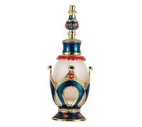 SAFIGLE Flacon Parfum Verre Style Arabe pour Huiles Essentielles et Lotions Réutilisable Décoratif avec Motif Métallique Mariage et Collection