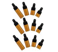 SAFIGLE Flacons Compte-gouttes En Verre Marron Foncé 12 Pièces Mini Bouteilles Pour Huiles Essentielles 1 Ml 2 Ml 3 Ml 5 Ml Usage Cosmétique Voyage Couvercles