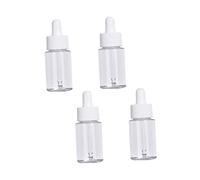 SAFIGLE Flacons Compte-Gouttes Vides 4Pcs en Verre Transparent pour Huiles Essentielles Bouteilles Rechargeables Anti-Fuite Pratiques pour et Cosmétiques