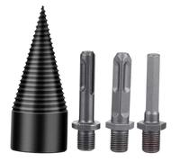 SAFIGLE Foret Fendeur de Bûches avec Tiges Carrée et Ronde Acier Résistant et Pointe Aiguisée pour Perceuse Électrique et Marteau Perforateur pour Fendre le Bois de Chauffage