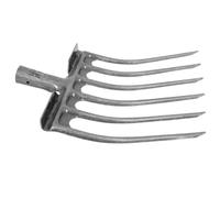 SAFIGLE Fourche en Acier Robuste à 5 ou 6 Dents pour Ameublir Le Sol, Outil Polyvalent pour Travaux Agricoles, Diamètre de Trou 35mm, Usage Facile en Champs