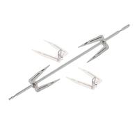 SAFIGLE Fourchettes à Rôtir Poulet en Acier Inoxydable 3 Pièces 1 Fourchette Tige 34 CM Vis pour Airfryer et Four Résistantes Haute Température Accessoire Barbecue Maison pour Viande