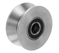 SAFIGLE Galet de Guidage en Acier Inoxydable 304 V-Type pour Porte Coulissante Poulie à Roulement Roue Robuste pour Porte de Grange et Portail Métallique Roulettes de Remplacement