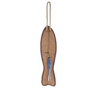SAFIGLE Griffoir Suspendu pour Chat - Tapis à Griffer en Sisal en Forme de Poisson, Tapis Mural Et pour Protéger Vos Meubles D'intérieur. Idéal pour Que Votre Chat Puisse Griffer Et Jouer en Toute