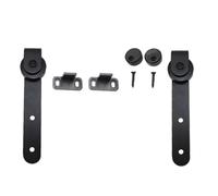 SAFIGLE Guide De Plancher Réglable Pour Porte De Grange, Rouleau De Retenue En Pom Noir, Accessoire De Rail Suspendre Pour Portes Coulissantes, Kit Complet, Utilisation Pratique