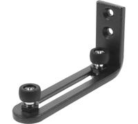 SAFIGLE Guide de Porte Coulissante au Sol Double Rouleaux Butée de Porte Coulissante Noire en Caoutchouc Guide de Plancher Quincaillerie Robuste pour Stabiliser