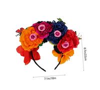 SAFIGLE Halloween Headband With Artificial Flowers And Butterflies Womens Costume Headdress For Party Premium Cloth Fabric Hair Accessory