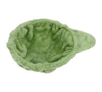 SAFIGLE Hamac pour Chat à Suspendre, Forme Cuillère, Peluche Verte | Pièce de Rechange pour Arbre à Chat, Anneau Acier, Repos Surélevé, Intérieur, Chatons