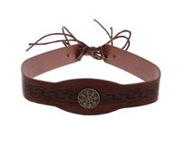 SAFIGLE Headband Viking Rétro Pu Accessoire Médiéval Unique Pour Cosplay Et Fêtes Renaissance Pour Histoire
