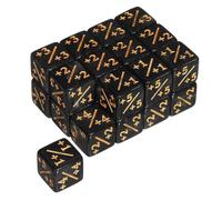 SAFIGLE Jetons de Dés Acrylique 24 Pièces, Chiffres Dorés, Noir | Jeux de Table et Activités Maison, Aide à Suivre les Modificateurs /-, Pratique des Maths