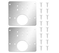 SAFIGLE Jeu de 2 Charnières à Paumelle en Acier Inoxydable 2 Plaques Fixes et 16 Vis Réparation Charnières de Porte et Placard Fixation Robuste pour Armoires et Tiroirs Installation