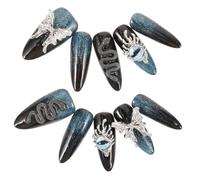 SAFIGLE Jolis Ongles à Coller Faits Main Faux Ongles Amovibles Autocollants Pour Entièrement Couvrants Faux Pour Fête Et Quotidien