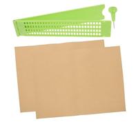 SAFIGLE Kit Ardoise d'Écriture Braille 27 Lignes 30 Cases Stylet et 2 Feuilles d'Exercice Outils pour Aveugles Réutilisable et Solide Conception Ergonomique