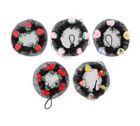 SAFIGLE Kit de 5 chignons : kit de donuts pour cheveux de danse - filet à cheveux pour chignons de ballet pour filles - petit filet à en forme de donut pour fêtes, festivals, récitals de ballet