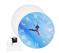 SAFIGLE Kit de Moulage Horloge Silicone pour Résine avec Moules Ronds sans Chiffres Chiffres Romains et Mécanisme Complet pour Création DIY et Flexible