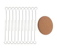 SAFIGLE Kit D'outils pour Fabrication de Bougies Goupille de Positionnement en Métal et Coussinet en Liège Souple pour Projet DIY à Domicile