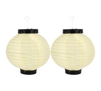 SAFIGLE Lanternes Japonaises Suspendues 2 Pièces Style Japonerie 25 CM Diamètre Décoration Abat-Jour Riz pour Bar et Restaurant Intérieur Extérieur